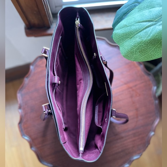 Tory Burch Large Triple Compartment Tote - Burgundy - Picture 11 of 12